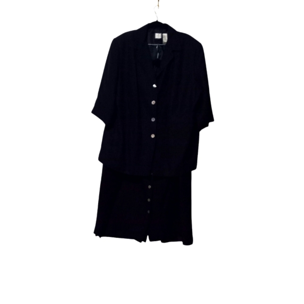Emma James Navy 3/4 Sleeve Lined Skirt Set Size 20W Jacket, Size 22W Skirt